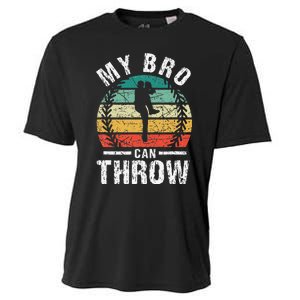 Baseball Pitcher Biggest Fan Sister Brother My Bro Can Throw Cooling Performance Crew T-Shirt