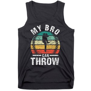 Baseball Pitcher Biggest Fan Sister Brother My Bro Can Throw Tank Top