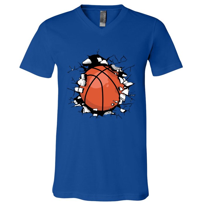 Basketball Player Basketball Team Sport Baller Bball Player Gift V-Neck T-Shirt