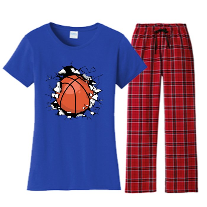 Basketball Player Basketball Team Sport Baller Bball Player Gift Women's Flannel Pajama Set