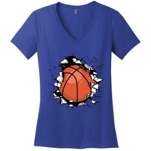 Basketball Player Basketball Team Sport Baller Bball Player Gift Women's V-Neck T-Shirt