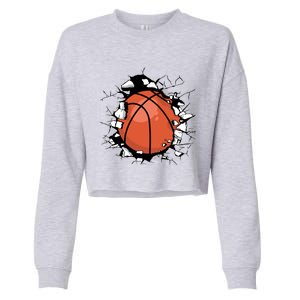 Basketball Player Basketball Team Sport Baller Bball Player Gift Cropped Pullover Crew