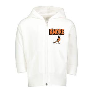 Baltimore Pride Bmore Maryland Md Toddler Zip Fleece Hoodie