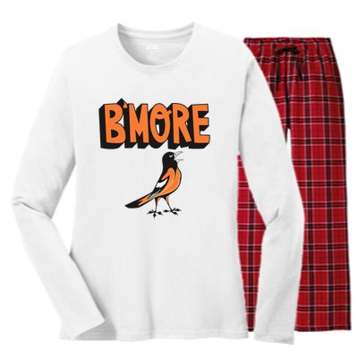 Baltimore Pride Bmore Maryland Md Women's Long Sleeve Flannel Pajama Set 