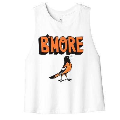 Baltimore Pride Bmore Maryland Md Women's Racerback Cropped Tank