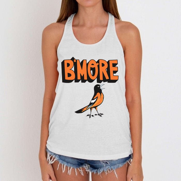 Baltimore Pride Bmore Maryland Md Women's Knotted Racerback Tank