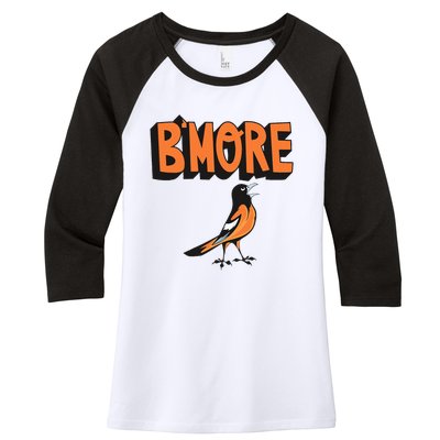 Baltimore Pride Bmore Maryland Md Women's Tri-Blend 3/4-Sleeve Raglan Shirt