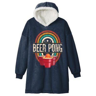 Beer Pong Beer Lovers Beer Pong Meaningful Gift Hooded Wearable Blanket