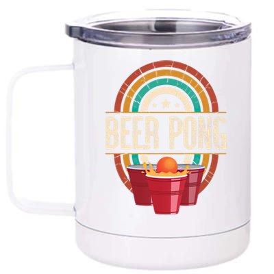 Beer Pong Beer Lovers Beer Pong Meaningful Gift 12 oz Stainless Steel Tumbler Cup