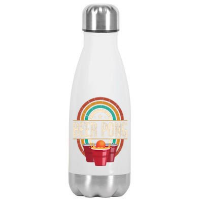 Beer Pong Beer Lovers Beer Pong Meaningful Gift Stainless Steel Insulated Water Bottle