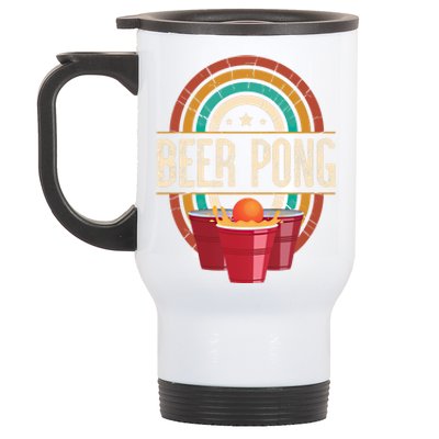 Beer Pong Beer Lovers Beer Pong Meaningful Gift Stainless Steel Travel Mug