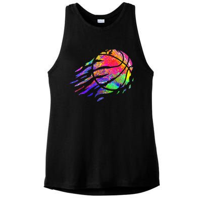 Basketball Player Bball Coach Fan Baller Sports Ladies PosiCharge Tri-Blend Wicking Tank