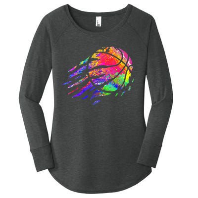 Basketball Player Bball Coach Fan Baller Sports Women's Perfect Tri Tunic Long Sleeve Shirt