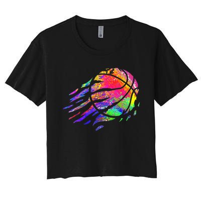 Basketball Player Bball Coach Fan Baller Sports Women's Crop Top Tee