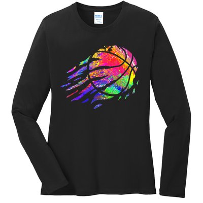 Basketball Player Bball Coach Fan Baller Sports Ladies Long Sleeve Shirt