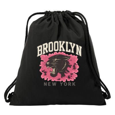 Brooklyn Panther Drawstring Bag