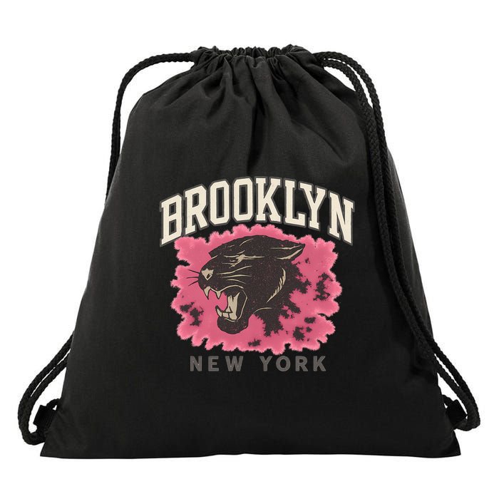 Brooklyn Panther Drawstring Bag