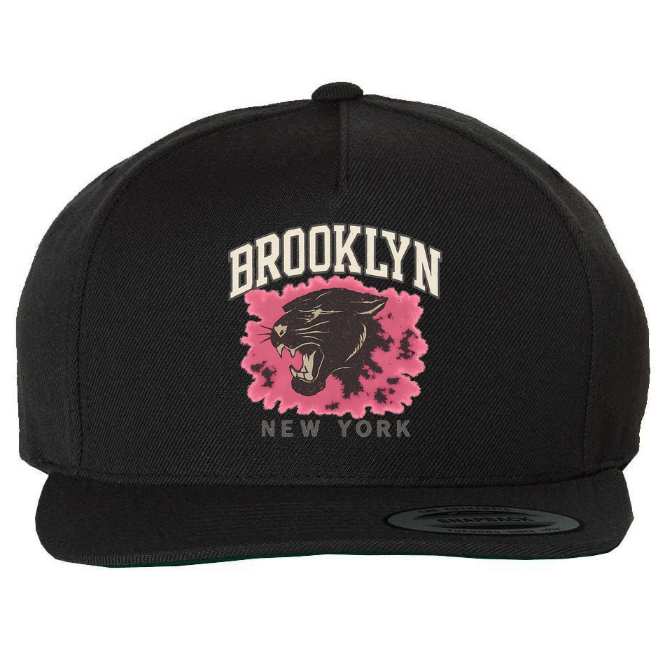 Brooklyn Panther Wool Snapback Cap