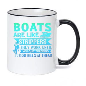 Boats Pun Boats Are Like Strippers Boat Owner 11oz Black Color Changing Mug