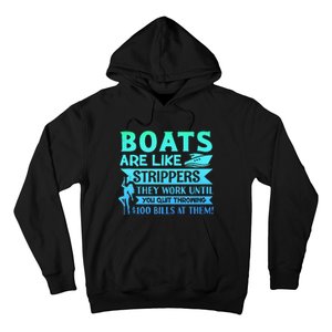 Boats Pun Boats Are Like Strippers Boat Owner Hoodie