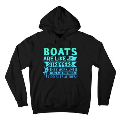 Boats Pun Boats Are Like Strippers Boat Owner Hoodie