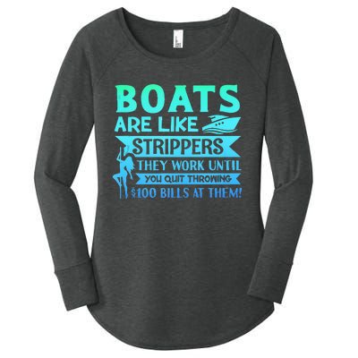 Boats Pun Boats Are Like Strippers Boat Owner Women's Perfect Tri Tunic Long Sleeve Shirt