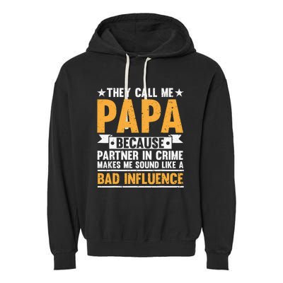 Best Papa By Par Father's Day Golf Gift Grandpa Garment-Dyed Fleece Hoodie