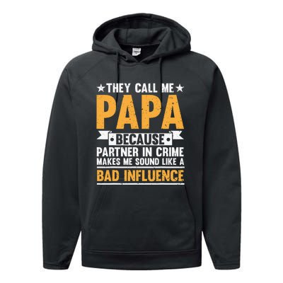 Best Papa By Par Father's Day Golf Gift Grandpa Performance Fleece Hoodie