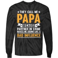 Best Papa By Par Father's Day Golf Gift Grandpa Tie-Dye Long Sleeve Shirt