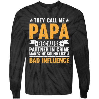 Best Papa By Par Father's Day Golf Gift Grandpa Tie-Dye Long Sleeve Shirt