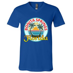 Beach Please Bonita Springs Florida Beach Spring Break Gift V-Neck T-Shirt