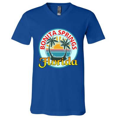 Beach Please Bonita Springs Florida Beach Spring Break Gift V-Neck T-Shirt