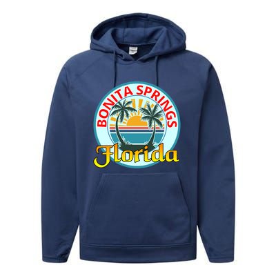 Beach Please Bonita Springs Florida Beach Spring Break Gift Performance Fleece Hoodie