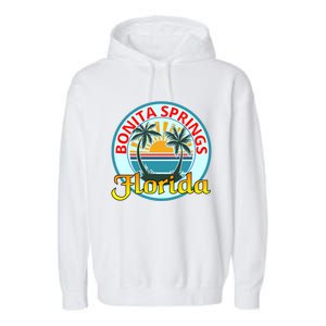 Beach Please Bonita Springs Florida Beach Spring Break Gift Garment-Dyed Fleece Hoodie