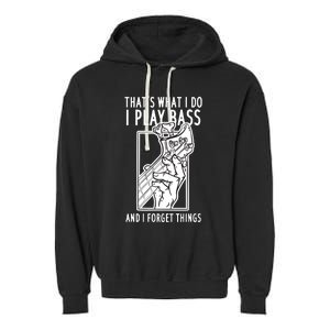 Bass Player Bass Guitar Garment-Dyed Fleece Hoodie