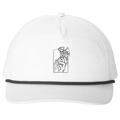 Bass Player Bass Guitar Snapback Five-Panel Rope Hat