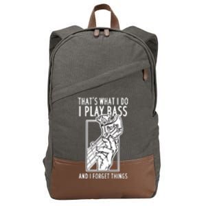 Bass Player Bass Guitar Cotton Canvas Backpack