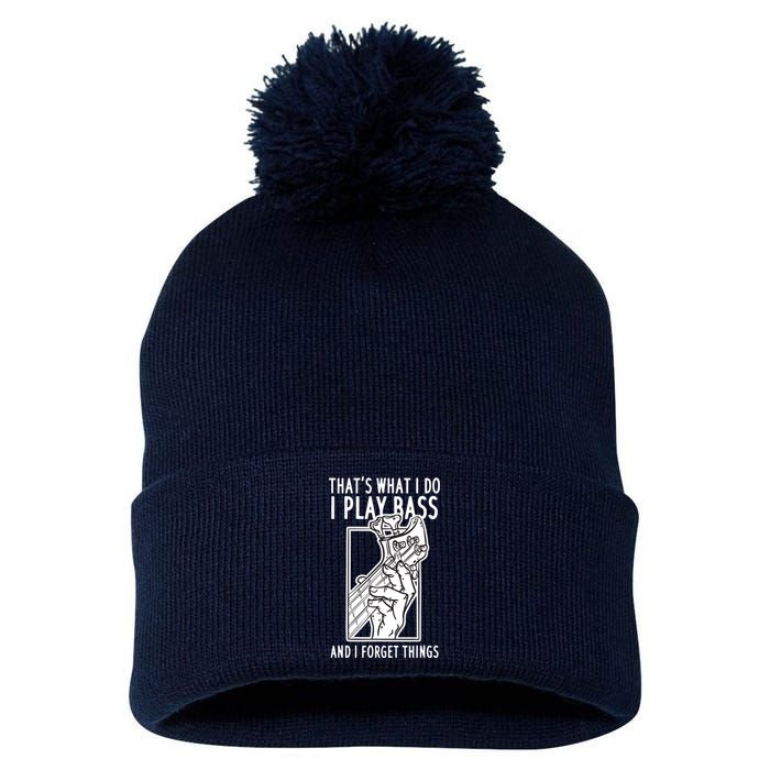 Bass Player Bass Guitar Pom Pom 12in Knit Beanie