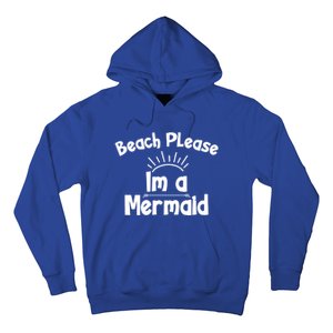 Beach Please Beach Summer Palm Trees Mermaid Funny Gift Hoodie