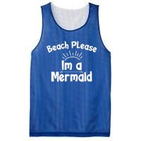 Beach Please Beach Summer Palm Trees Mermaid Funny Gift Mesh Reversible Basketball Jersey Tank