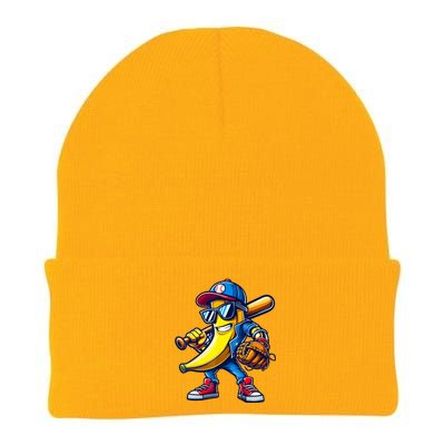 Banana Playing Baseball Fruit Lover Baseball Knit Cap Winter Beanie