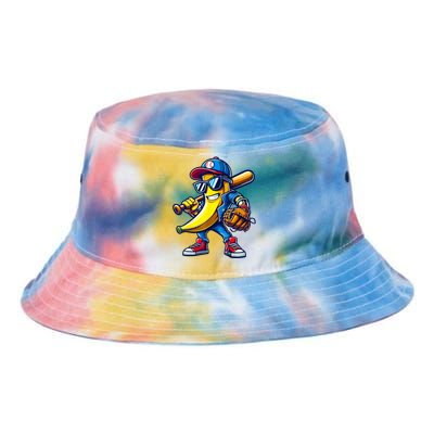 Banana Playing Baseball Fruit Lover Baseball Tie Dye Newport Bucket Hat