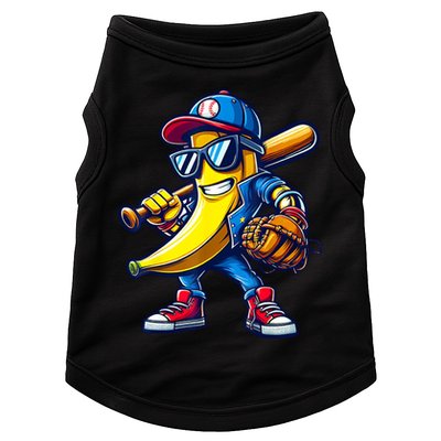 Banana Playing Baseball Fruit Lover Baseball Doggie Tank