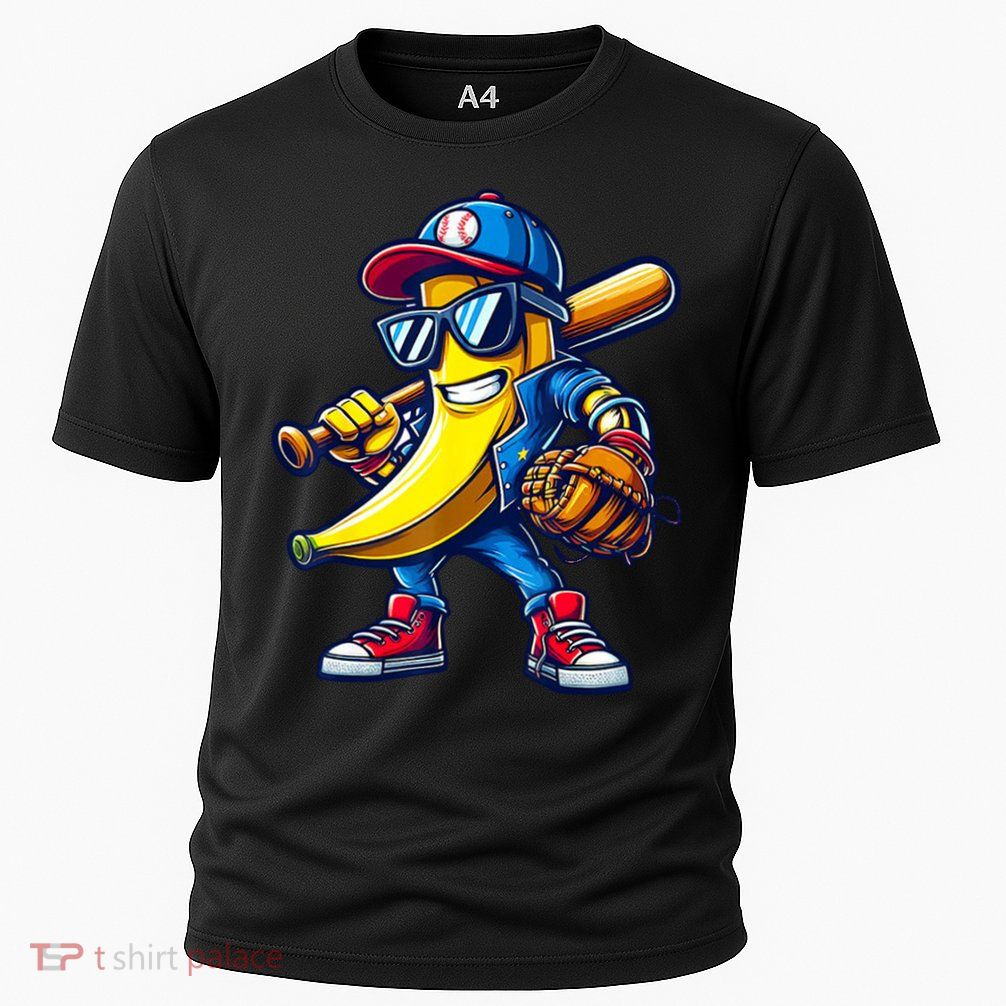 Banana Playing Baseball Fruit Lover Baseball Performance Shirt