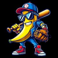 Banana Playing Baseball Fruit Lover Baseball Impact Tech Backpack