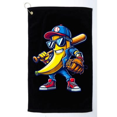 Banana Playing Baseball Fruit Lover Baseball Golf Towel