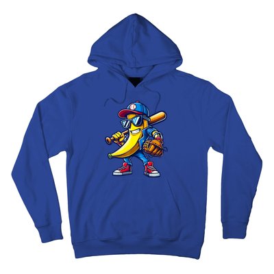 Banana Playing Baseball Fruit Lover Baseball Hoodie