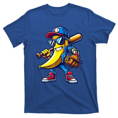 Banana Playing Baseball Fruit Lover Baseball T-Shirt