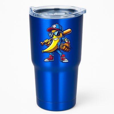 Banana Playing Baseball Fruit Lover Baseball Tumbler
