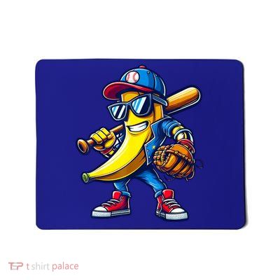 Banana Playing Baseball Fruit Lover Baseball Mousepad